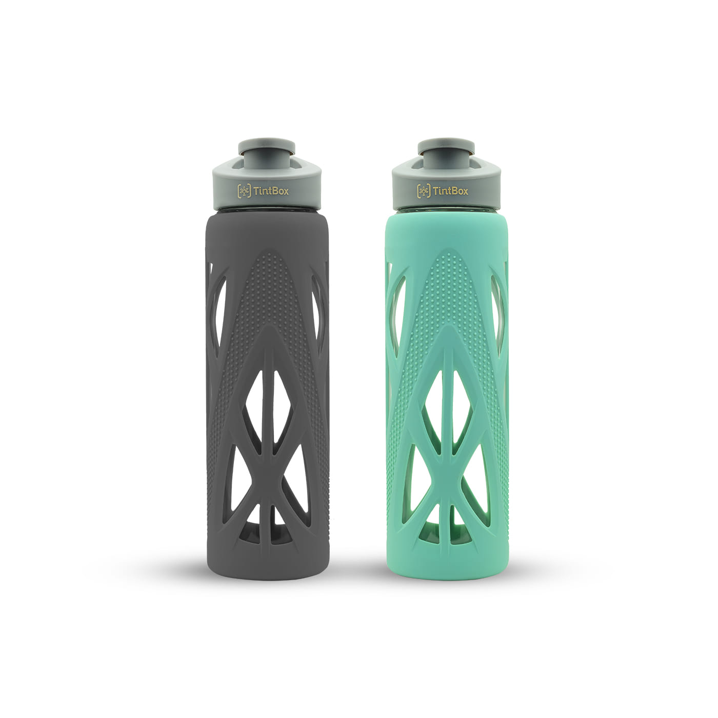 Borosilicate Glass Bottle with Protective Silicone Sleeve, 750 ml