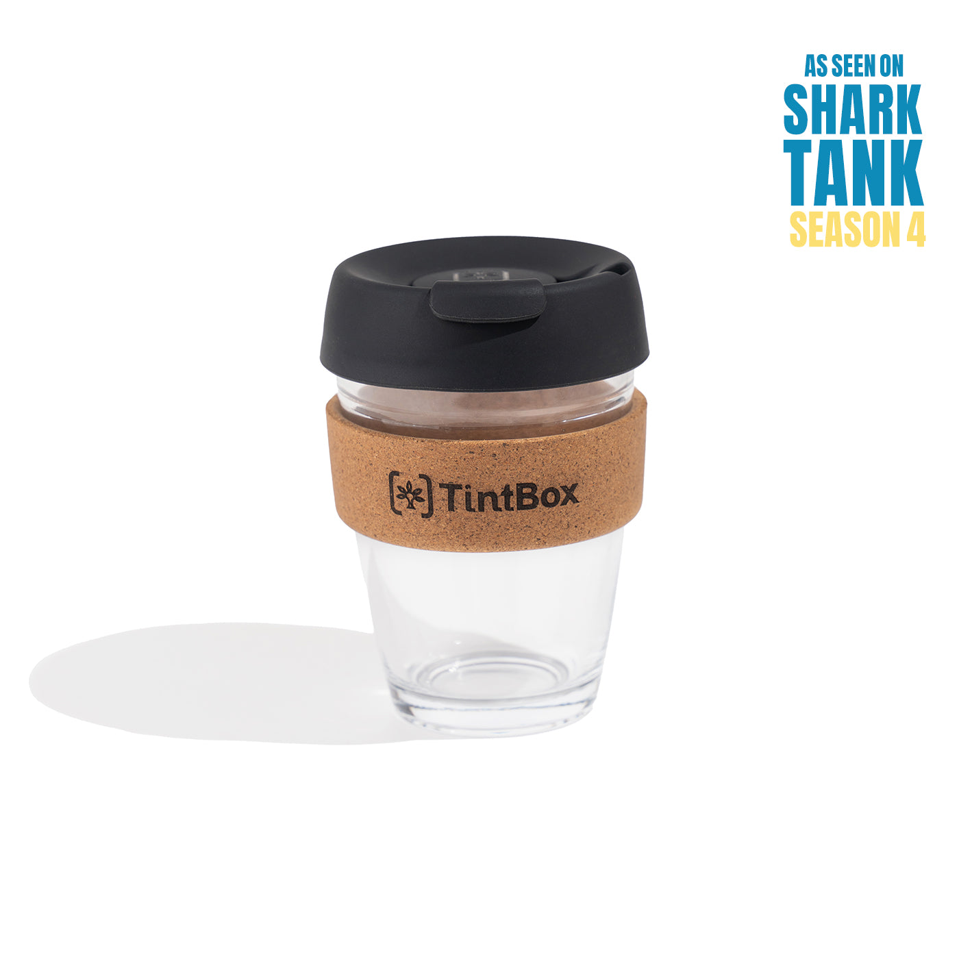 TintCup Borosilicate Glass Coffee Cup with Silicone Lid & Grip, 350 ml