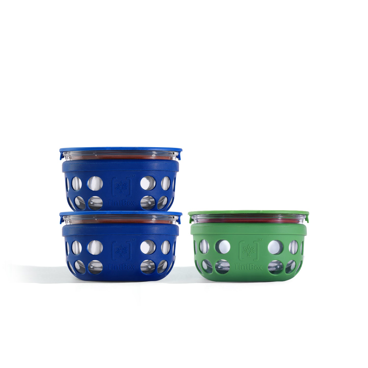 TintBox Borosilicate Glass Food Container (300ml)-Set of 3 without Bag