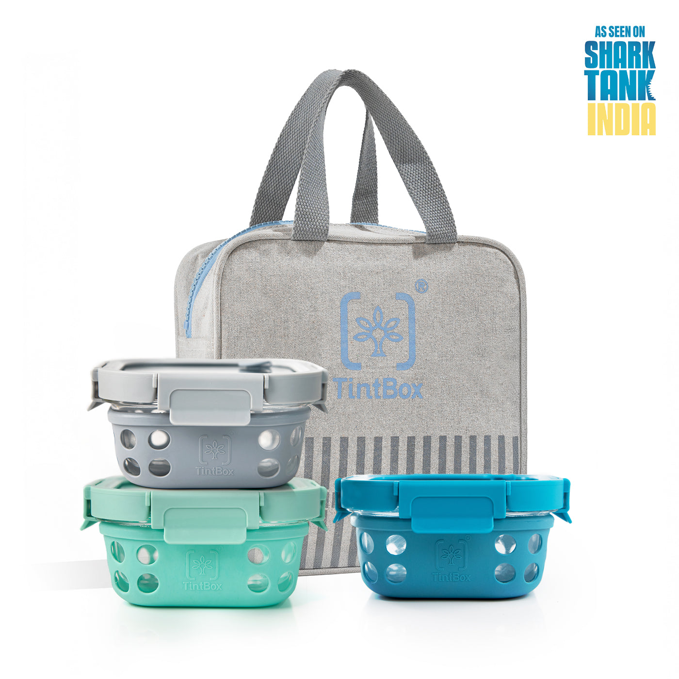 Set of 3 GlassUp ( 500ml ) Lunch Box with Bag
