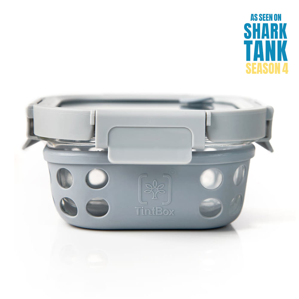 Customized GlassUp 500 ml Borosilicate Glass Lunch Box with Glass Lid & Silicone Sleeve