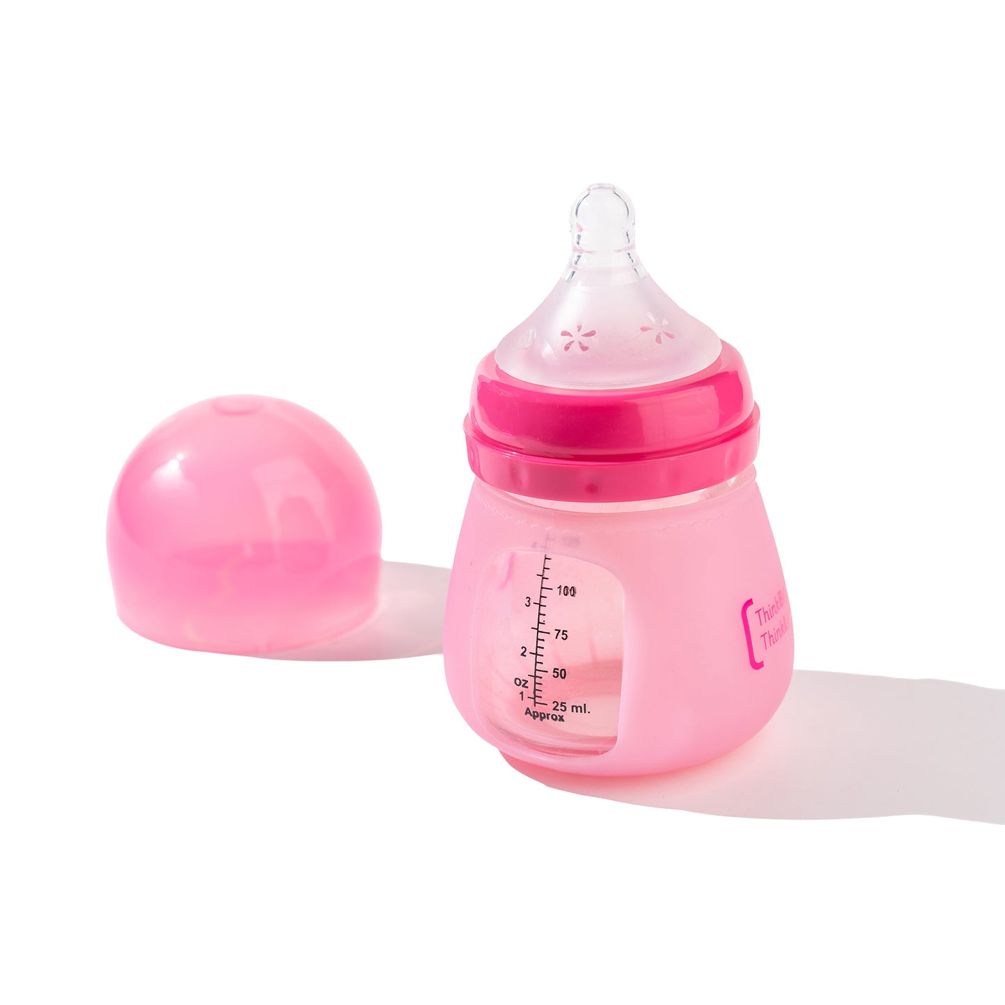 125ml Glass Baby Feeding Temperature Sensing Baby Bottle | Color Changing Silicon Sleeve