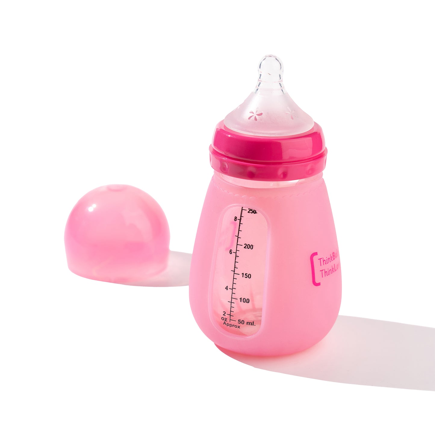 250ml Glass Baby Feeding Temperature Sensing Baby Bottle | Color Changing Silicon Sleeve