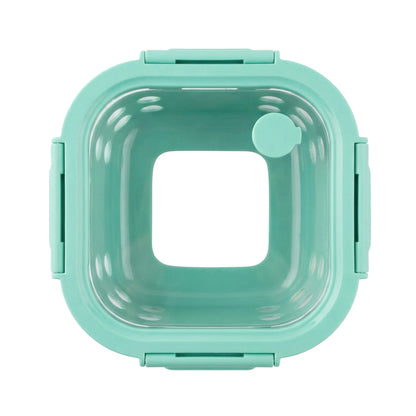 Customized GlassUp 500 ml Borosilicate Glass Lunch Box with Glass Lid & Silicone Sleeve