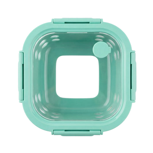 Customized GlassUp 500 ml Borosilicate Glass Lunch Box with Glass Lid & Silicone Sleeve