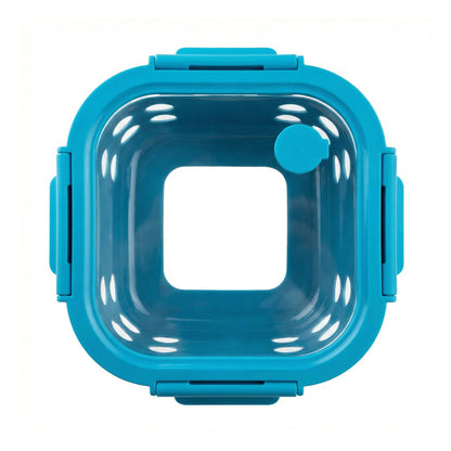Customized GlassUp 500 ml Borosilicate Glass Lunch Box with Glass Lid & Silicone Sleeve