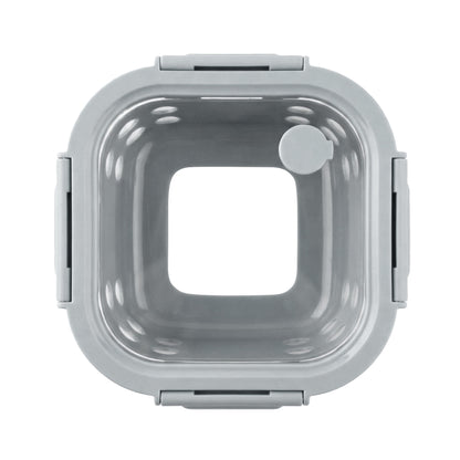 Customized GlassUp 500 ml Borosilicate Glass Lunch Box with Glass Lid & Silicone Sleeve