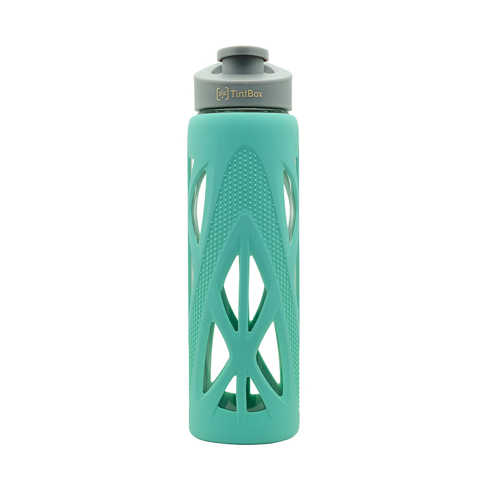 Borosilicate Glass Bottle with Protective Silicone Sleeve, 750 ml