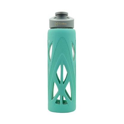 Borosilicate Glass Bottle with Protective Silicone Sleeve, 750 ml