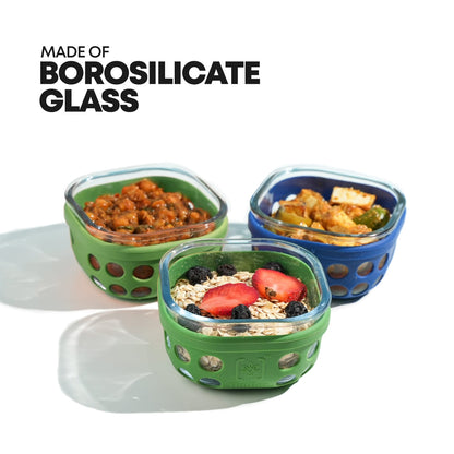 TintBox Borosilicate Glass Food Container (300ml)-Set of 3 without Bag