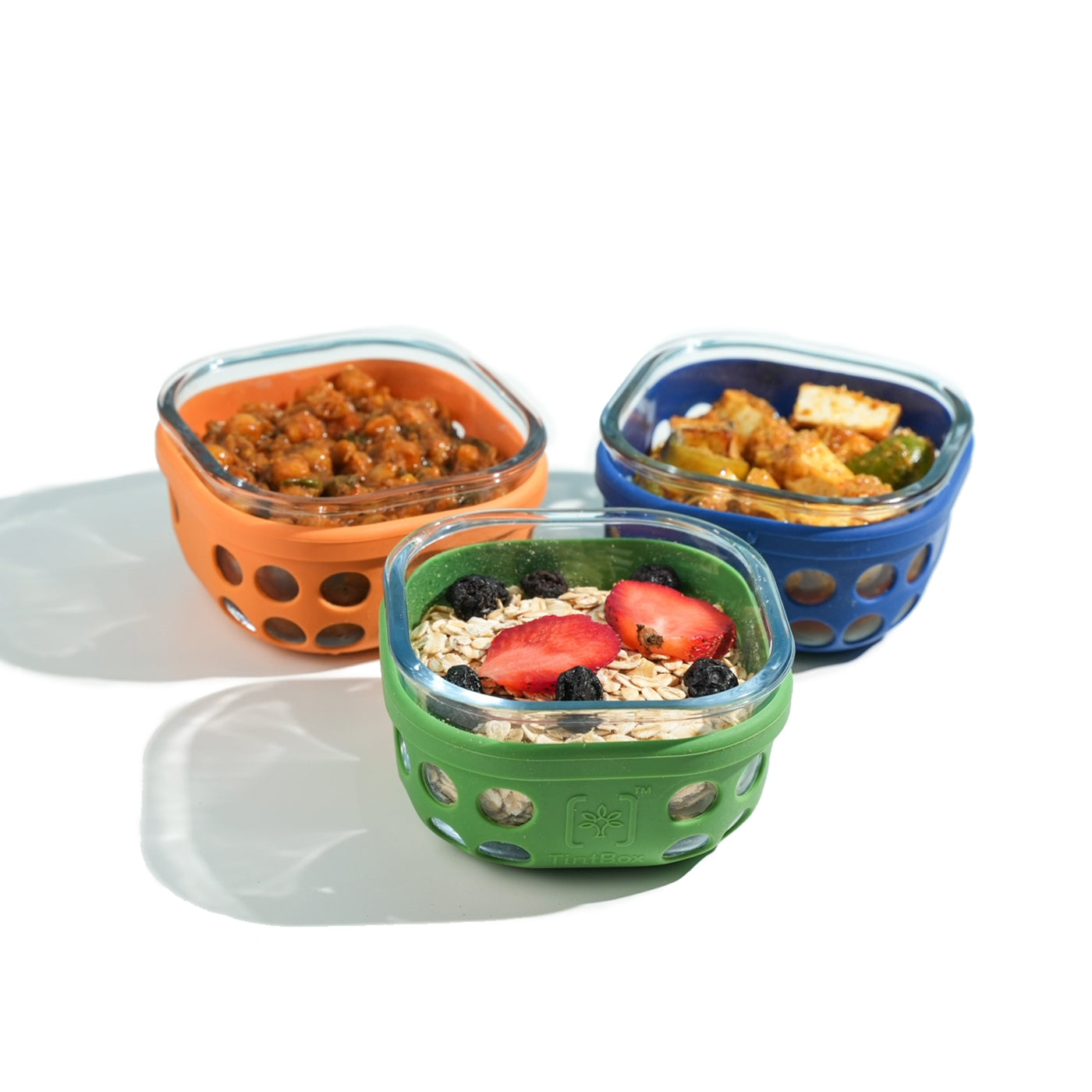 TintBox Borosilicate Glass Food Container (300ml)-Set of 3 without Bag