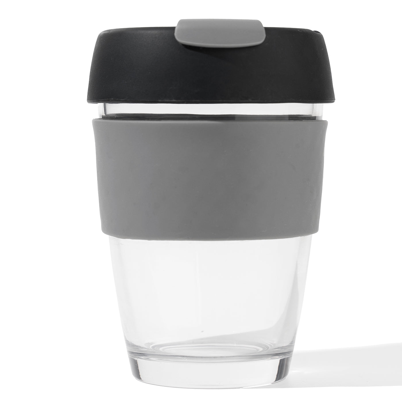 Customized TintCup Borosilicate Glass Coffee Cup with Silicone Lid & Grip, 350 ml