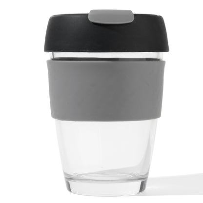 Customized TintCup Borosilicate Glass Coffee Cup with Silicone Lid & Grip, 350 ml