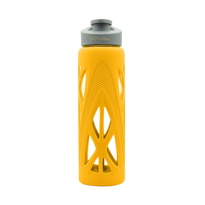 Borosilicate Glass Bottle with Protective Silicone Sleeve, 750 ml