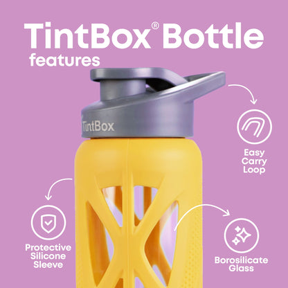 Borosilicate Glass Bottle with Protective Silicone Sleeve, 750 ml