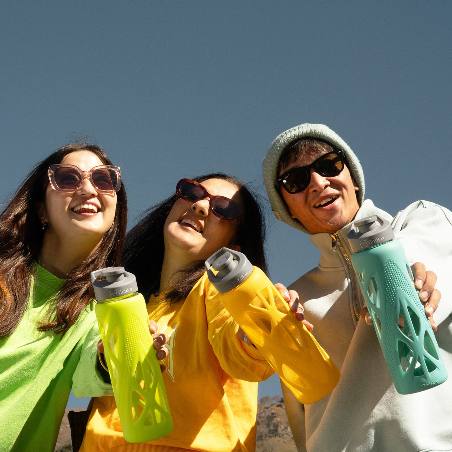 Borosilicate Glass Bottle with Protective Silicone Sleeve, 750 ml