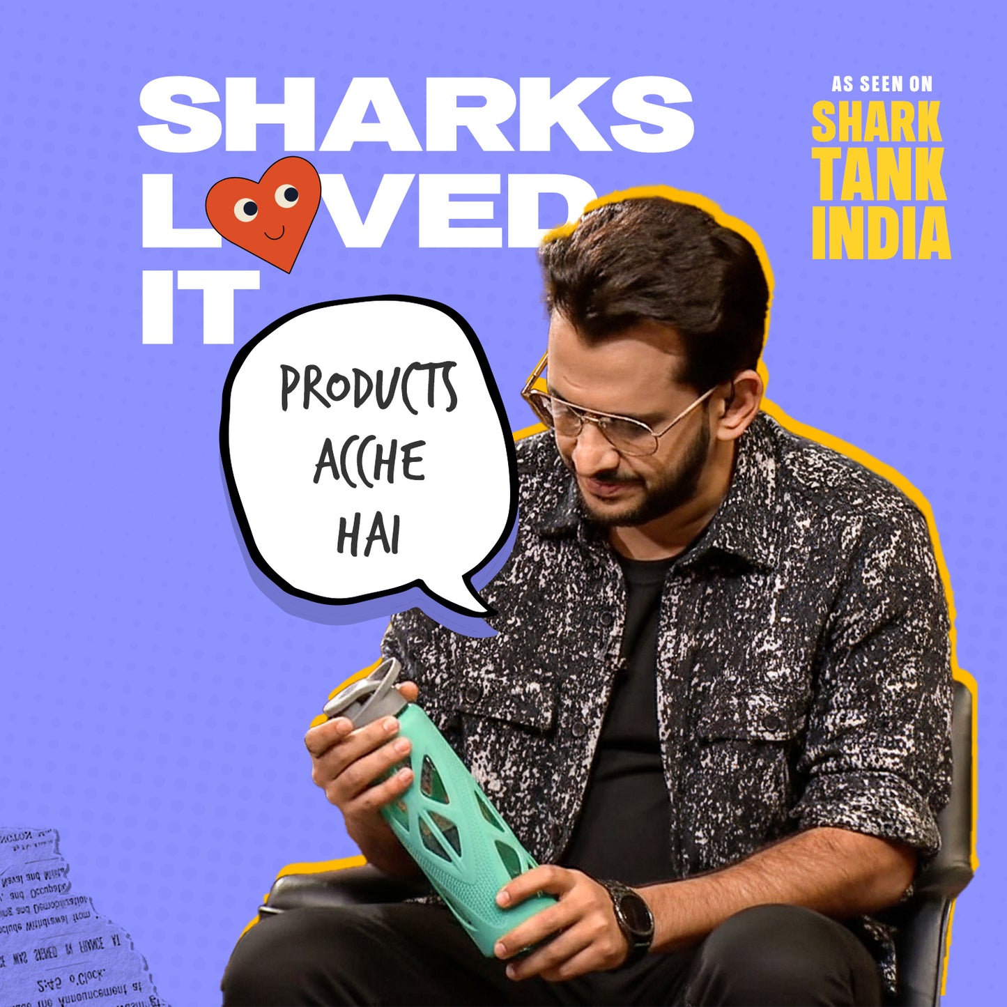 Borosilicate Glass Bottle with Protective Silicone Sleeve, 750 ml