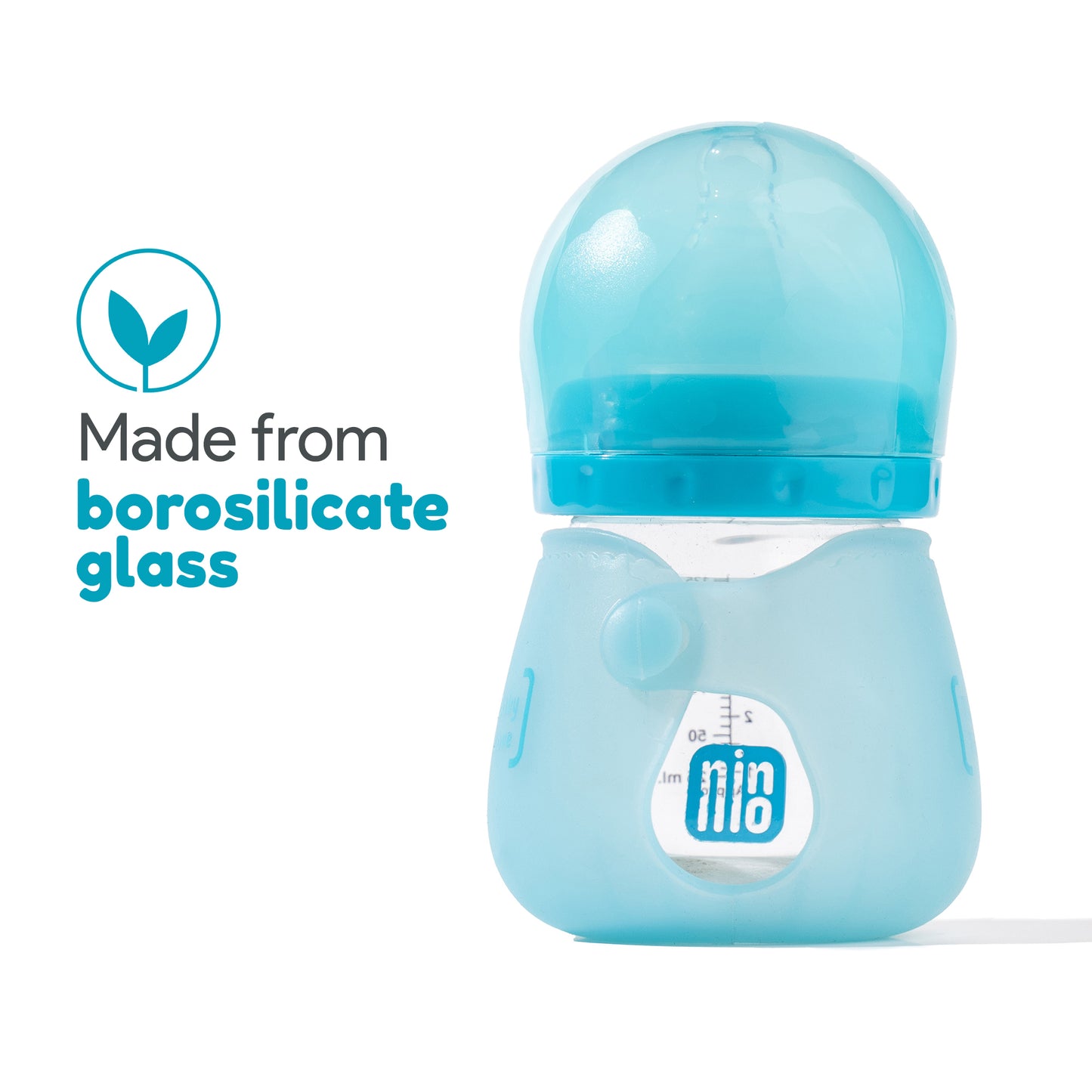 Glass Baby Feeding Bottle with colour-changing silicone sleeve , 3-9 months