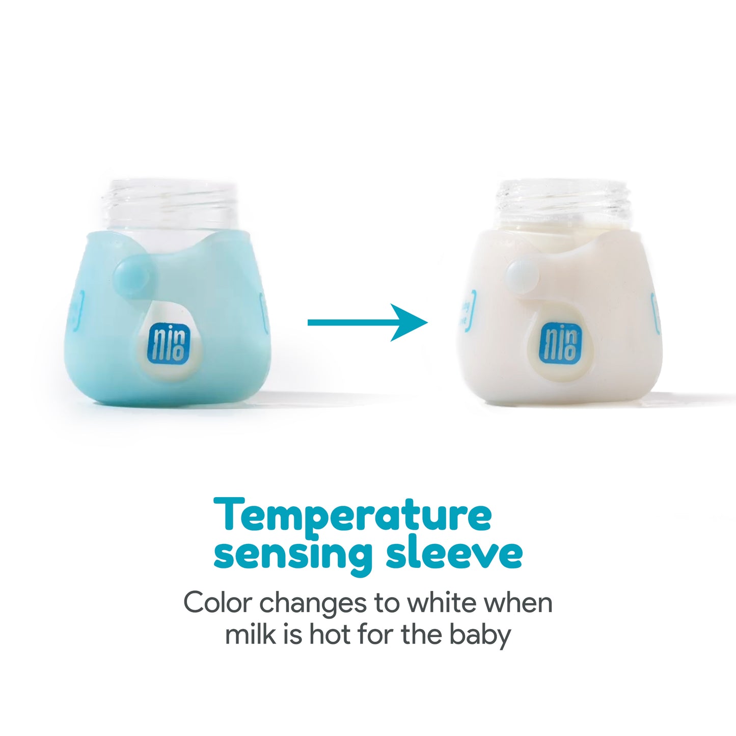 Glass Baby Feeding Bottle with colour-changing silicone sleeve , 3-9 months