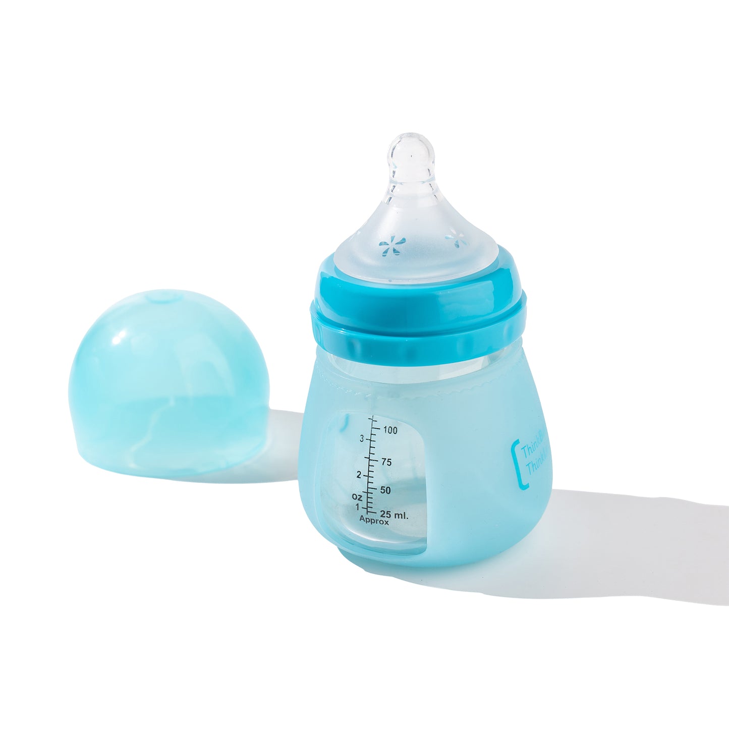 Glass Baby Feeding Bottle with colour-changing silicone sleeve , 3-9 months