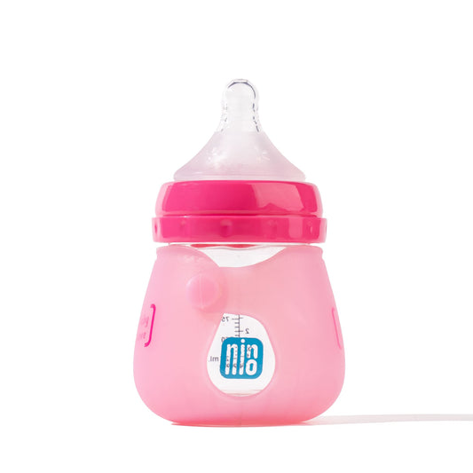125ml Glass Baby Feeding Temperature Sensing Baby Bottle | Color Changing Silicon Sleeve