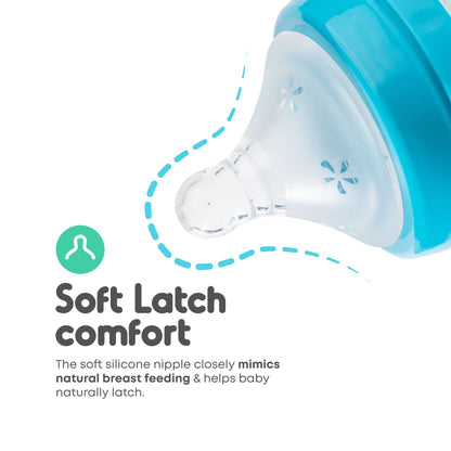 250ml Glass Baby Feeding Temperature Sensing Baby Bottle | Color Changing Silicon Sleeve
