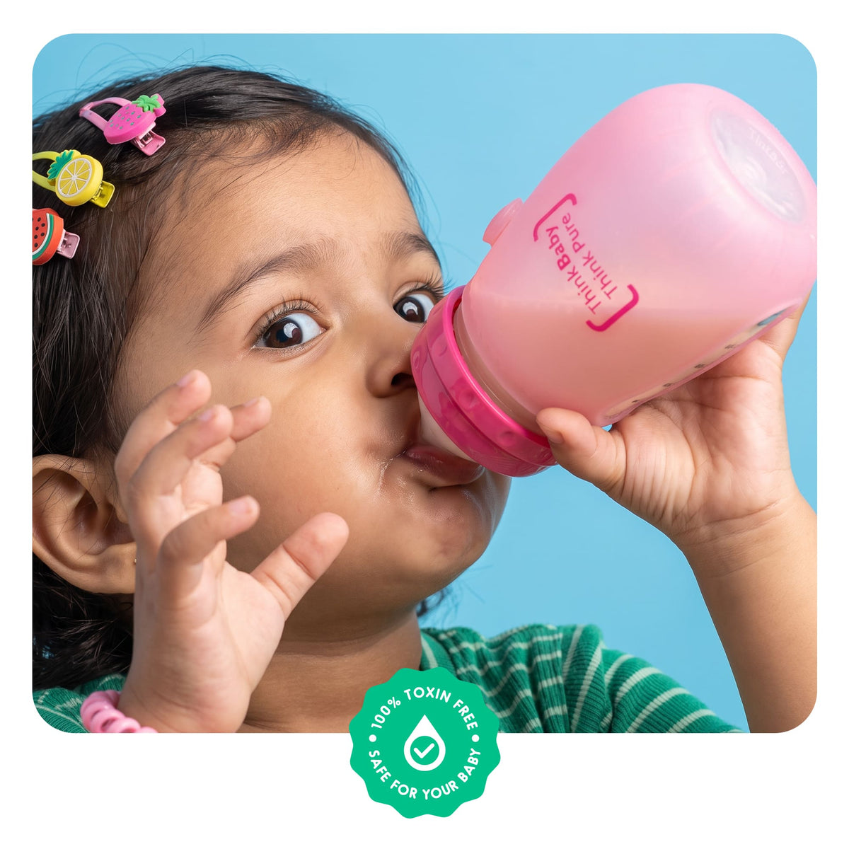 250ml Glass Baby Feeding Temperature Sensing Baby Bottle | Color Changing Silicon Sleeve
