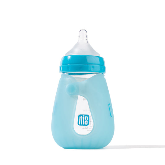 250ml Glass Baby Feeding Temperature Sensing Baby Bottle | Color Changing Silicon Sleeve